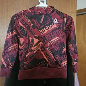 Reebok Kids Burgundy and Black Graphic Jacket